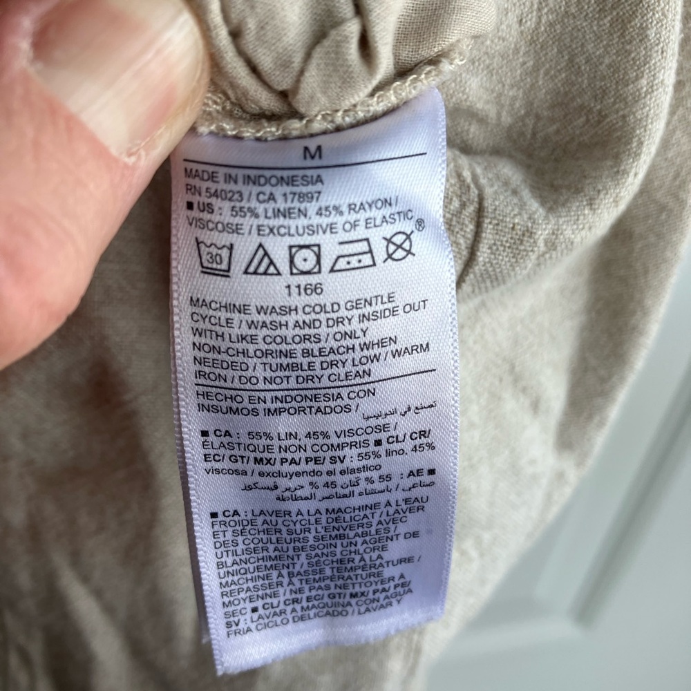 Linen blend romper jumpsuit natural medium - Picture 4 of 4